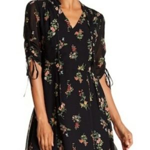 NWOT Sharagano Black Floral Dress